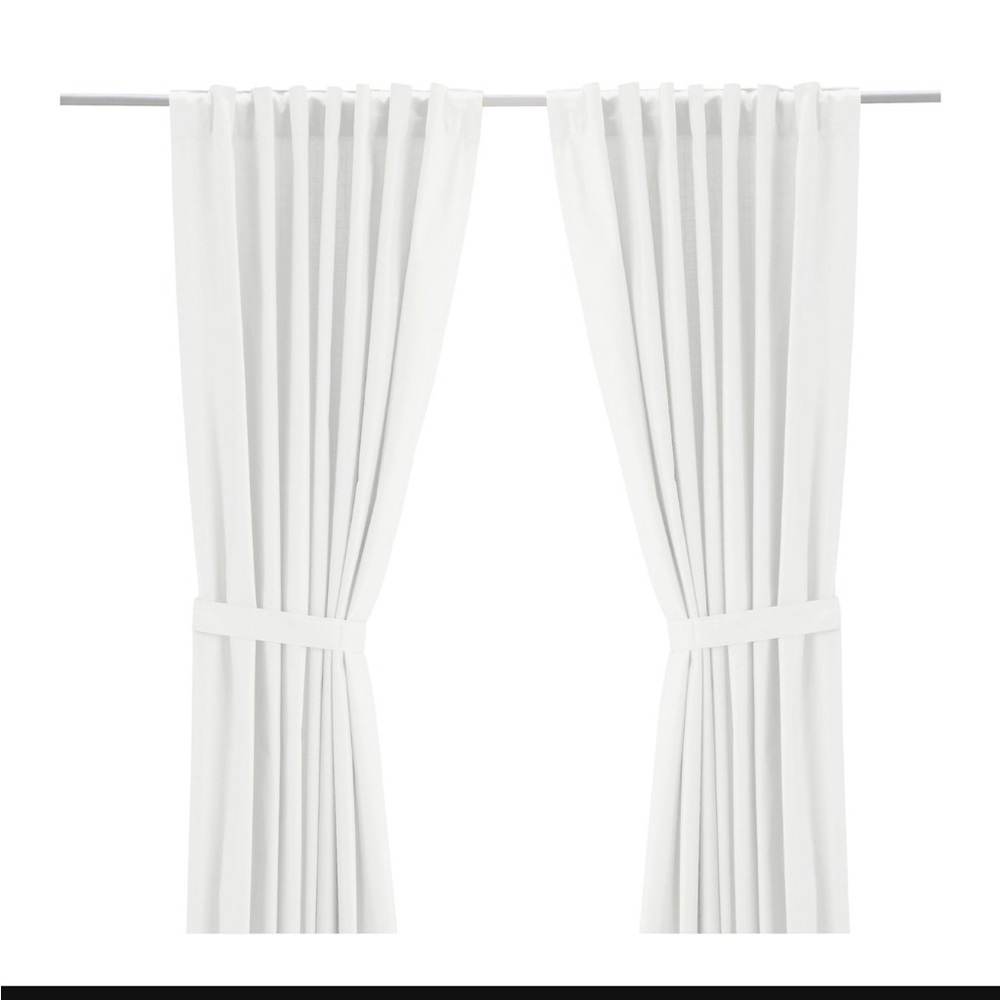 IKEA RITVA Classic White Drapes